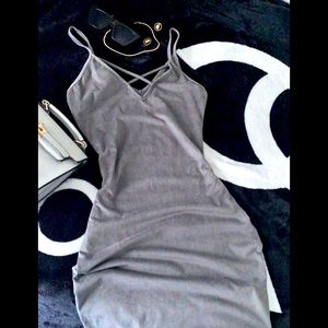 Soft gray mini dress